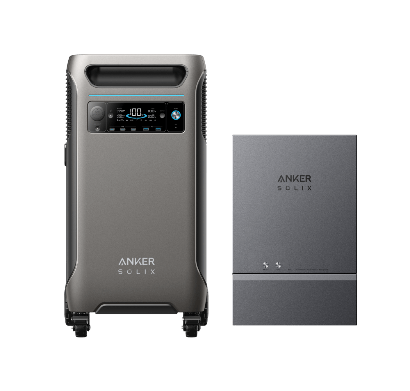 Portable solar generator Anker SOLIX F3800 with smart home power accessories
