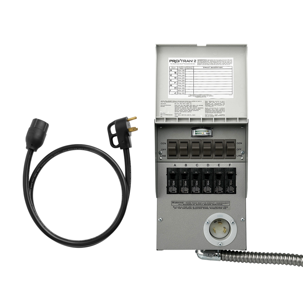 Anker SOLIX Home Backup Kit (30A Transfer Switch + Cable) for F2600 - 6-Circuit Manual System