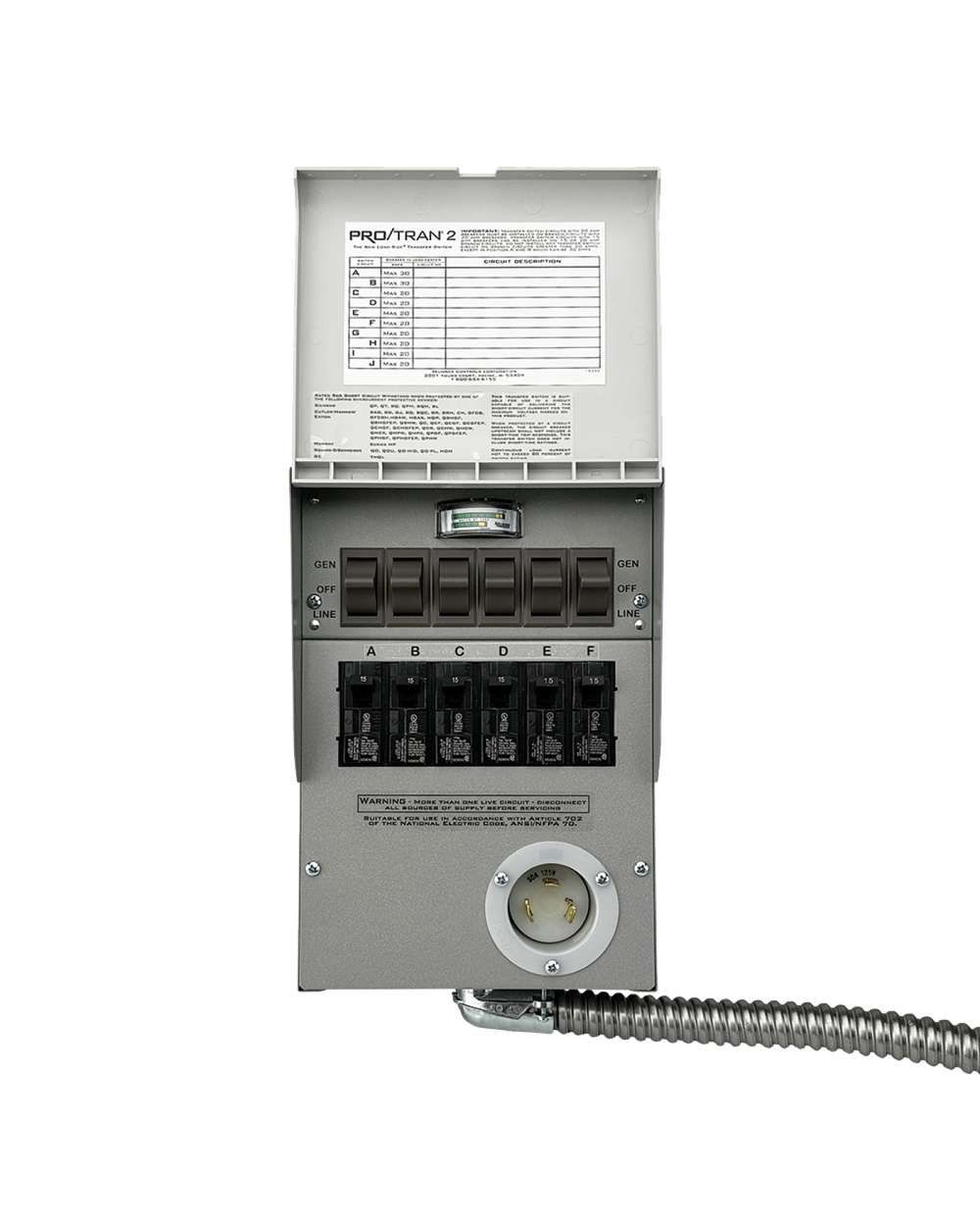 Anker SOLIX Home Backup Kit (30A Transfer Switch + Cable) for F2600 - 6-Circuit Manual System - view 3