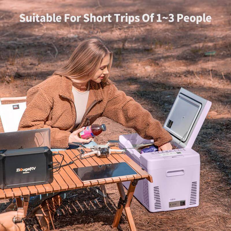 BougeRV 12V 23 Quart Purple Portable Fridge is Suitable for Short Trips