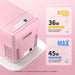 BougeRV 12V Pink Mini Fridge Eco Mode