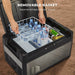 BougeRV Rocky 12v Dual Zone Fridge has a removable basket