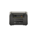 A rear view of the EcoFlow portable power station displays an AC input port, a circuit breaker switch, and manufacturer details at the bottom.
