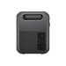 A compact, rectangular black Bluetti device with a handle at the top and a vented, diagonal striped pattern on the lower front. The matte surface and overall design are modern and minimalistic.