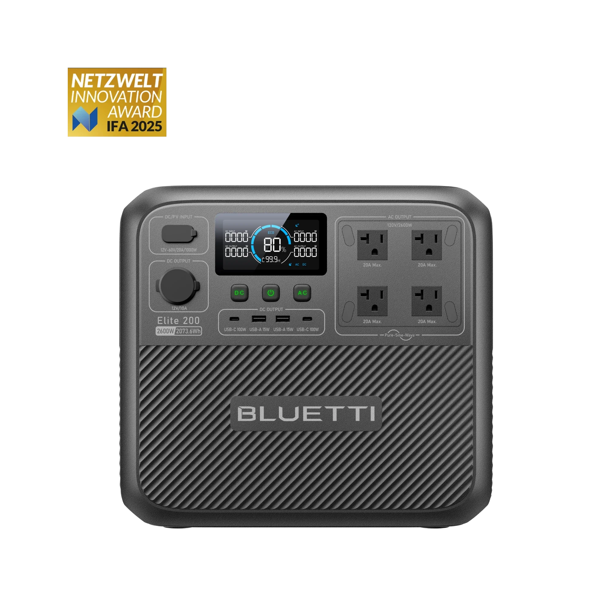 BLUETTI Elite 200 V2 Portable Power Station 2600W 2073.6Wh