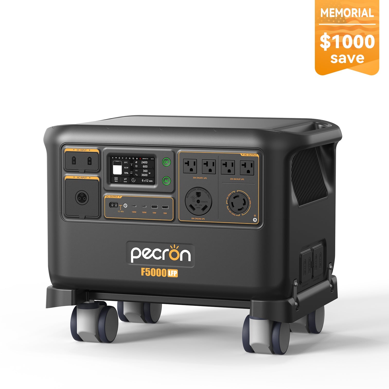 Pecron F5000LFP portable power station - view 1