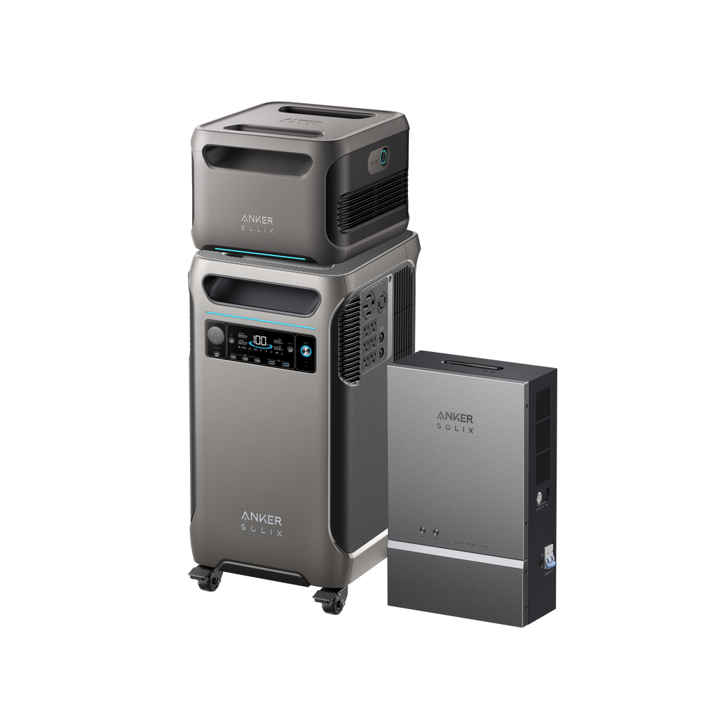 Anker SOLIX F3800+F3800 EB+Home Power Panel+Subpanel - Complete Whole Home Backup System