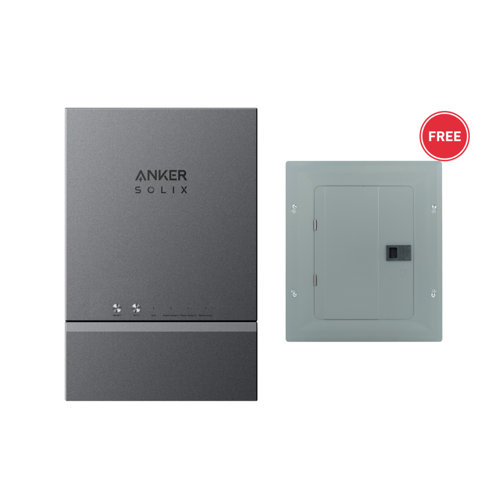 Anker Home Power Panel with Subpanel Kit - 12-Circuit Automatic Transfer System