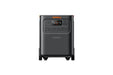 A Jackery portable power station in black, featuring backup power, USB and AC output ports, and a front display screen, displayed against a plain white background.