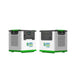 Two cube-shaped portable power stations from Nature's Generator, featuring white and green exteriors, gray control panels, multiple I/O ports, ventilation grilles, and “Nature’s Generator Lithium 3600” branding with reliable LiFePO4 battery technology.