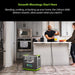 A man uses a blender powered by a Nature's Generator Lithium 6000 portable power station with LiFePO4 battery in a modern kitchen; a woman stands nearby with fruit. Text highlights the versatile home backup generator.