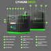 Front and back views of the Nature’s Generator Lithium 6000 by Nature's Generator, showing features like power button, USB ports, circuit breaker, and more. This home backup uses a LiFePO4 battery; numbered callouts highlight each feature.