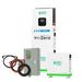 The Nature's Generator home power set includes a white wall-mounted unit, control box, gray panel, and branded cables—ideal as a 10kW battery system for full house backup or battery backup power.