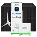 The Nature's Generator renewable energy system includes solar panels, a white three-blade wind turbine, the MyGrid control unit, and rectangular battery storage for whole-home power.
