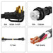 Four labeled images display a Nature's Generator 50A NEMA 14-50P plug, 50A CS6364 connector, 10-foot power cable, and a close-up of internal wires marked "High Quality"—perfect for transfer switch or generator use.