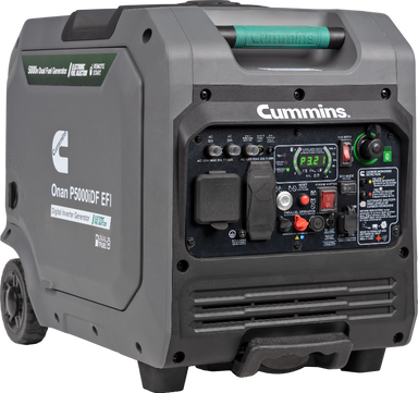 Cummins Onan P5000iDF EFI dual-fuel inverter generator front view
