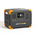 The Pecron E500LFP portable power station features a LiFePo4 battery, digital display screens, control buttons, AC outlets, USB ports, and striking orange corner accents on an elegant dark gray body. With a 600W AC Pure Sine Wave Inverter, it provides dependable power wherever you need it.