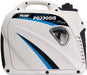 The Pulsar PG2300iS is a white inverter generator with black and blue accents, a top handle, and a front panel showing "2300W Peak" and "1800W Rated," providing quiet, portable power wherever you need it.
