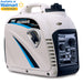 A white Pulsar inverter generator (PG2300iS) with control panel and outlets is shown. This quiet, portable generator suits any setting. "Available at Walmart In-Store & Online" appears in the top left corner.