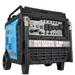 The Pulsar portable tri fuel generator delivers 17000 watts, features a blue and black design, control panel, labeled switches, multiple outlets, wheels, and handles—ideal for whole-home backup power with easy mobility and clear instructions.