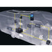 Diagram of a van's electrical setup featuring Renogy components, including wiring connections between solar panels on the roof, battery elements, an inverter, and a control panel inside the vehicle. The layout illustrates the flow of electricity in the system.