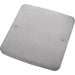 A square, flat metal object with a silver color and rounded edges, featuring two small circular protrusions on the top surface, resembles a miniaturized Cummins 3 Inch Concrete Composite Mounting Pad.