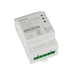 A white Bluetti AGF-AE-DI200 electricity meter featuring indicator lights, labeled terminals, and a green connector, designed for 220-240V 50/60Hz, 1.2W. The case displays product information and certification marks.