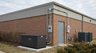 Briggs & Stratton 35kW Fortress commercial standby generator installed at a commercial building's service area