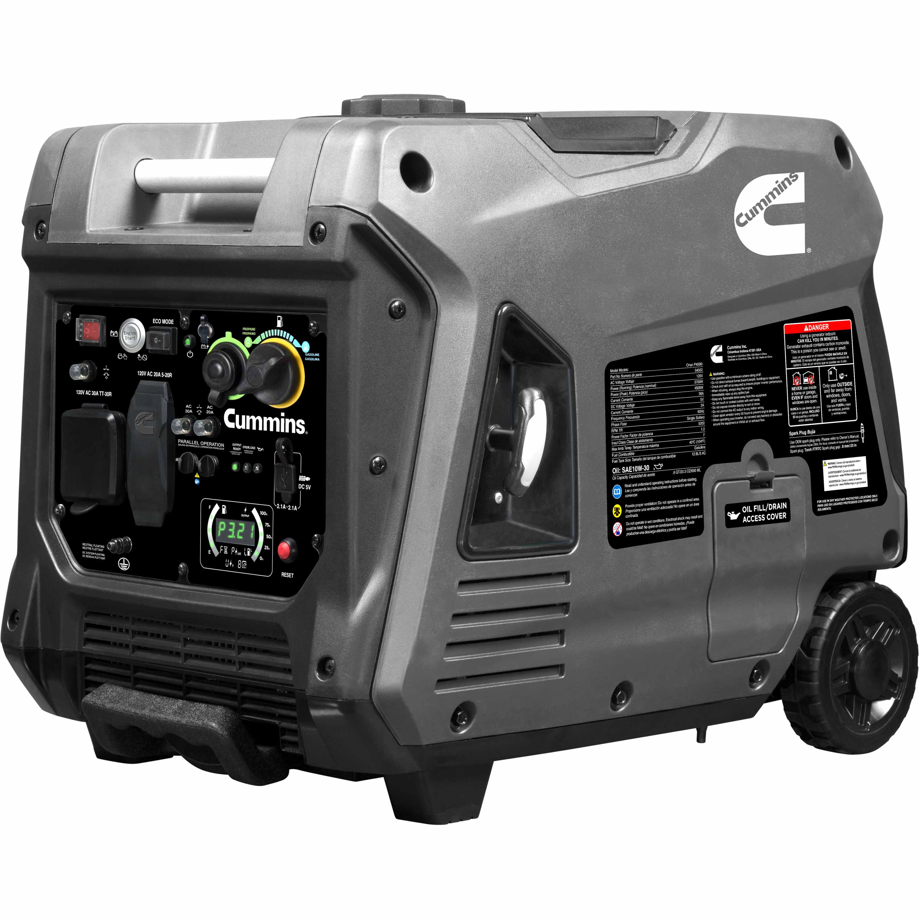 Cummins Onan P4500iDF DualFuel Inverter Generator A068H732