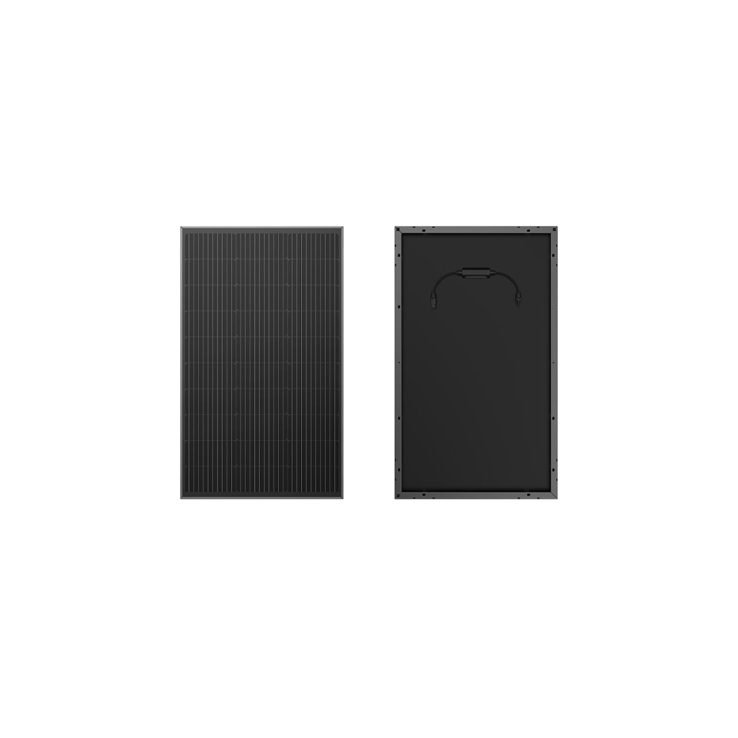 EcoFlow 100W Rigid Solar Panel black frame with mounting hardware