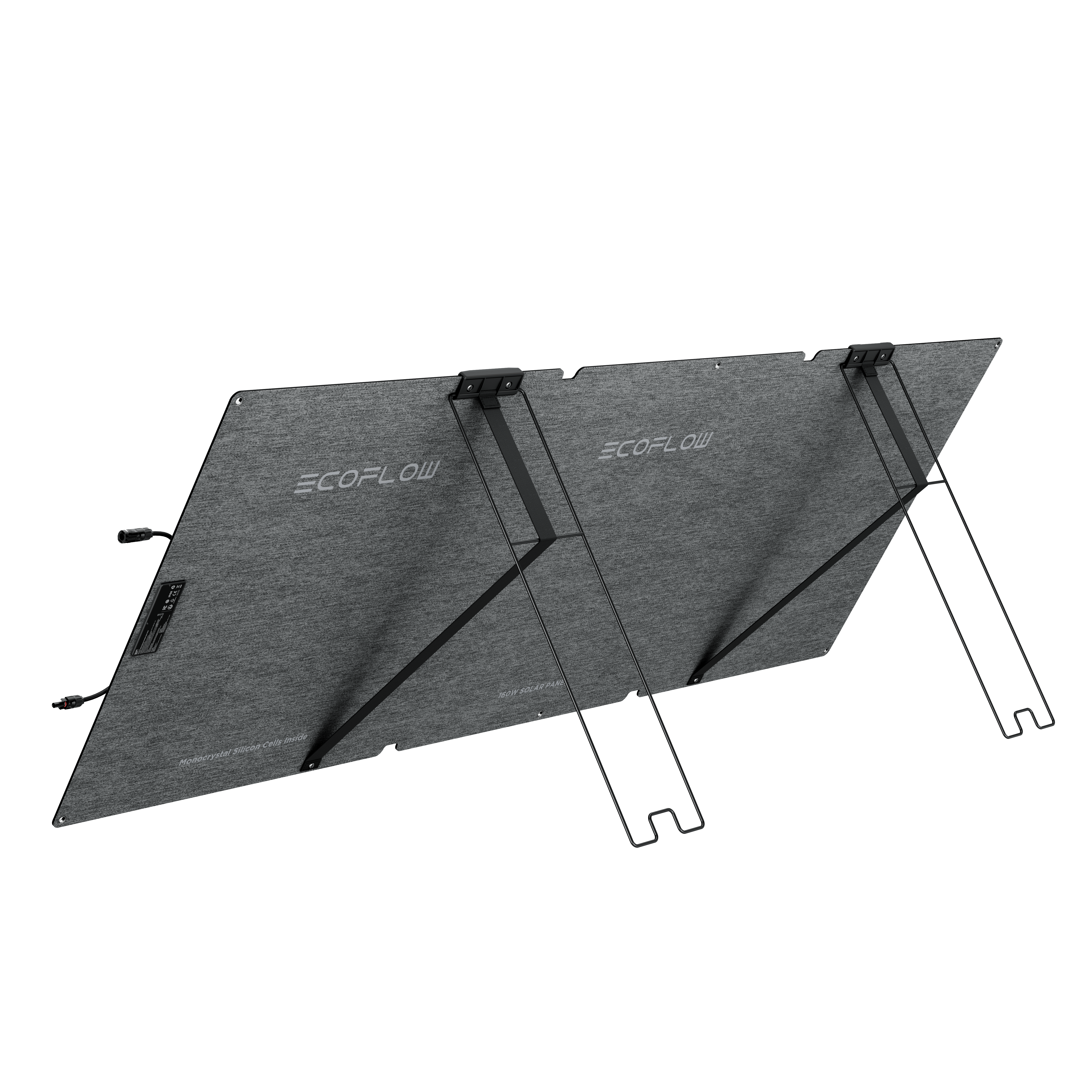 EcoFlow 160W panel setup on grass for off grid power