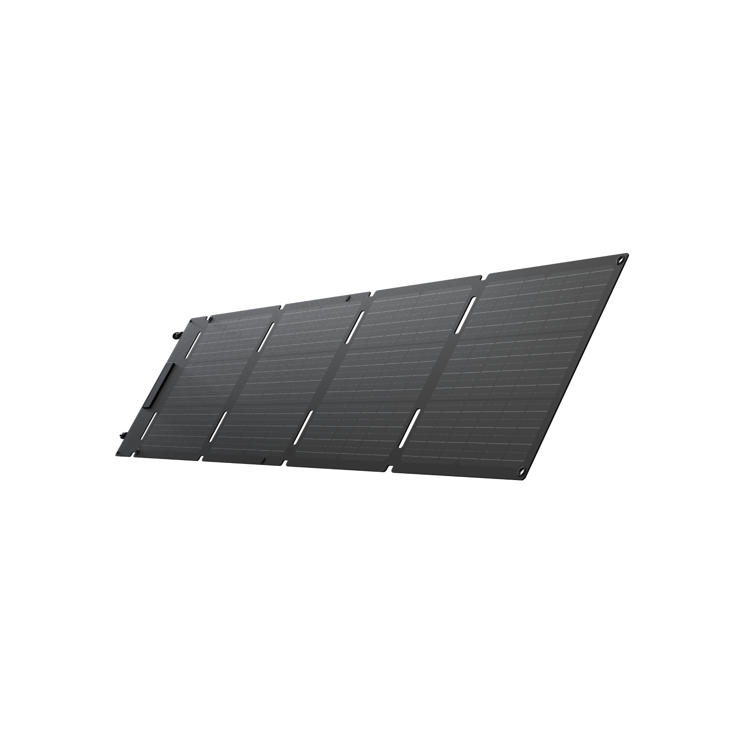 EcoFlow 60W solar panel powering devices at outdoor camping setup