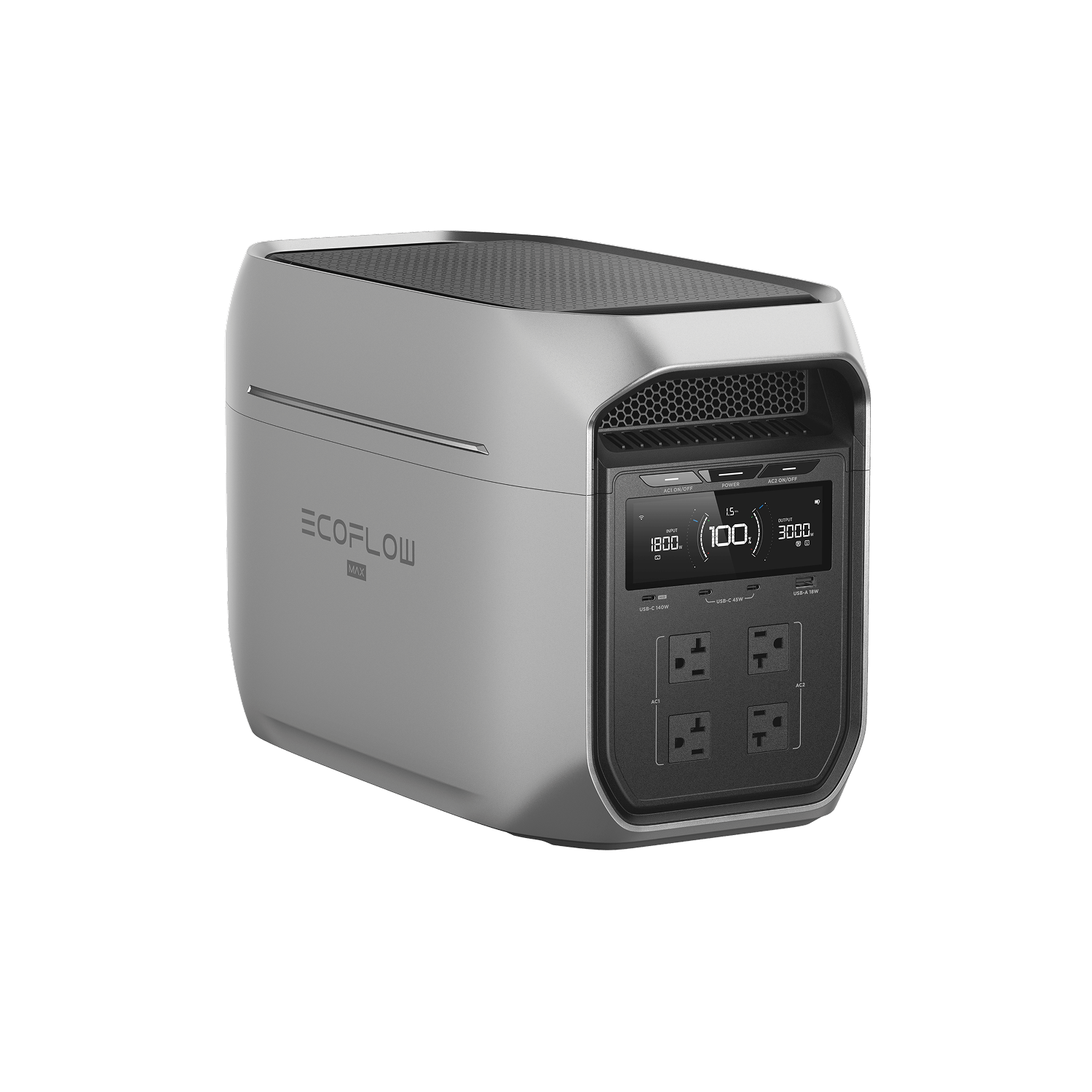 EcoFlow DELTA 3 Max charging multiple devices on desk workspace