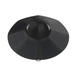 A wide-brimmed black EcoFlow solar hat with built-in solar panels on top, featuring a dome-shaped crown and even circular brim for stylish, hands-free charging—shown against a white background.
