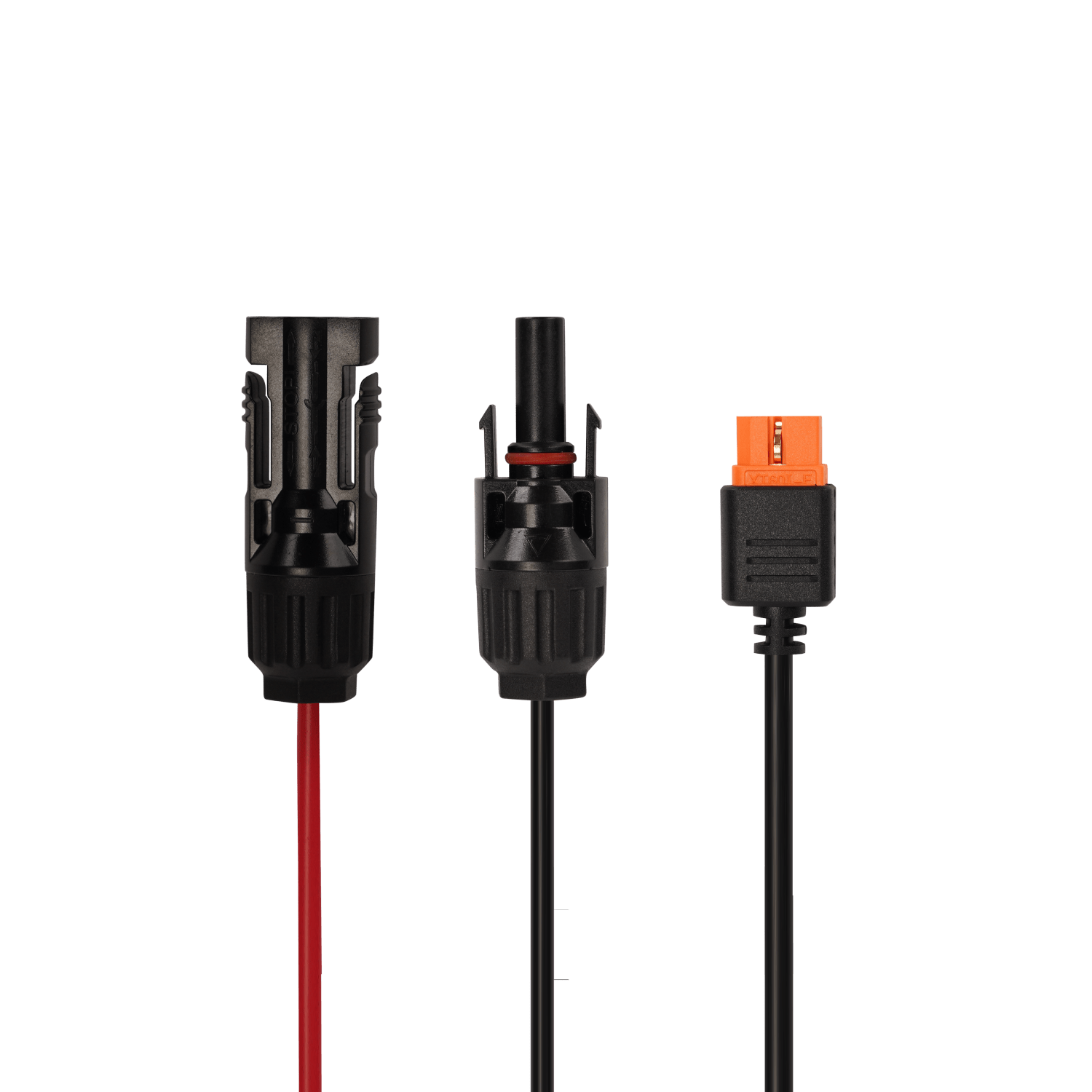 EcoFlow MC4-XT60 power cable being used in camping solar system