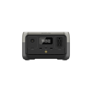 EcoFlow RIVER 2+ portable solar generator with 110W solar panel kit