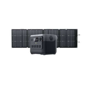EcoFlow RIVER 2 Pro portable power station with 160W solar panel bundle