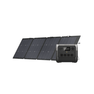 EcoFlow RIVER 2 Pro portable power station with 220W solar panel kit