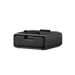 A black EcoFlow RIVER 3 Plus smart extra battery for a drone is shown against a white background. It’s rectangular with a smooth surface, featuring a slot and connector on top. The front reads "SMART EXTRA BATTERY," highlighting its role as a portable energy solution.