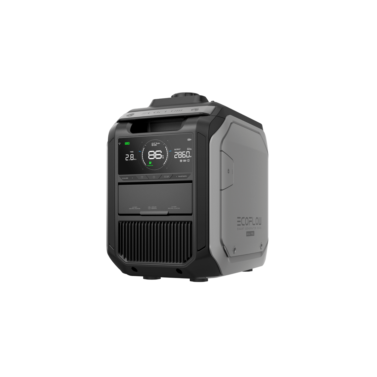 EcoFlow Smart Generator 3000 Dual Fuel portable generator front view