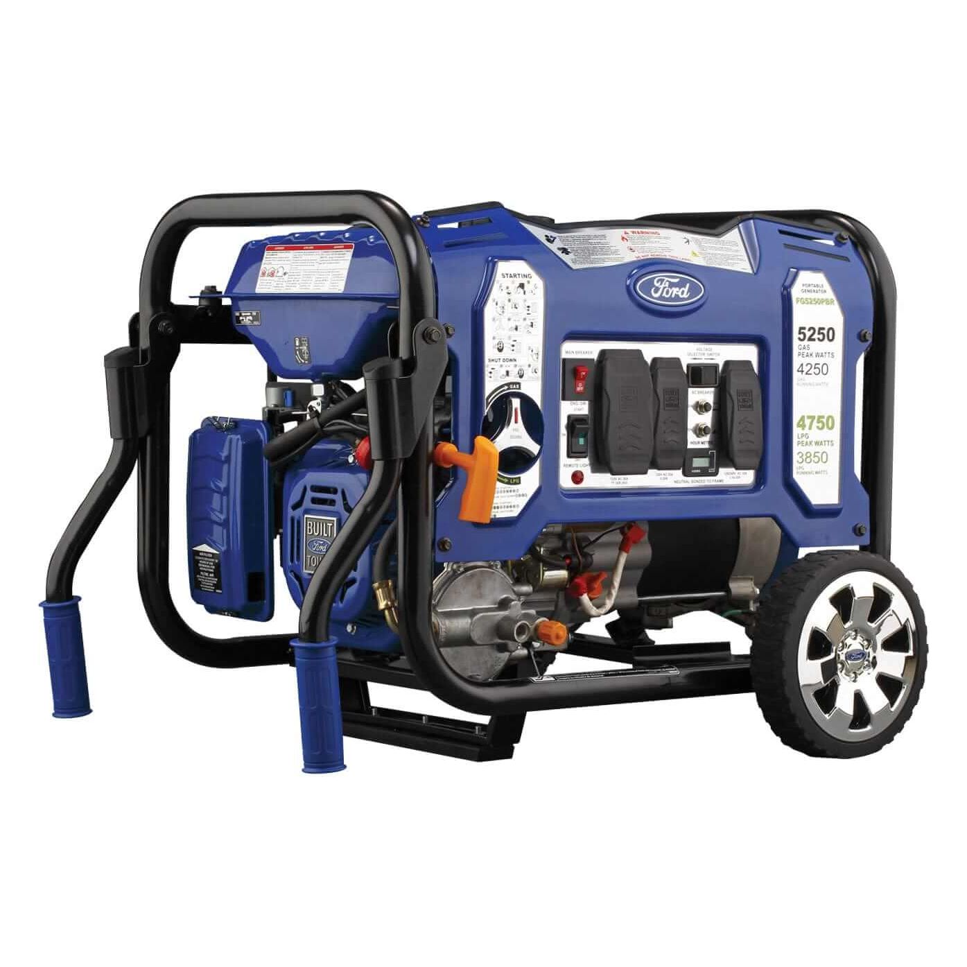 Ford Dual-Fuel Generator Ford FG5250PBR 5,250 Peak Watt M-Frame Dual Fuel Portable Generator with Switch & Go Technology