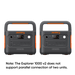 E2000Plus portable power station LCD display showing battery status