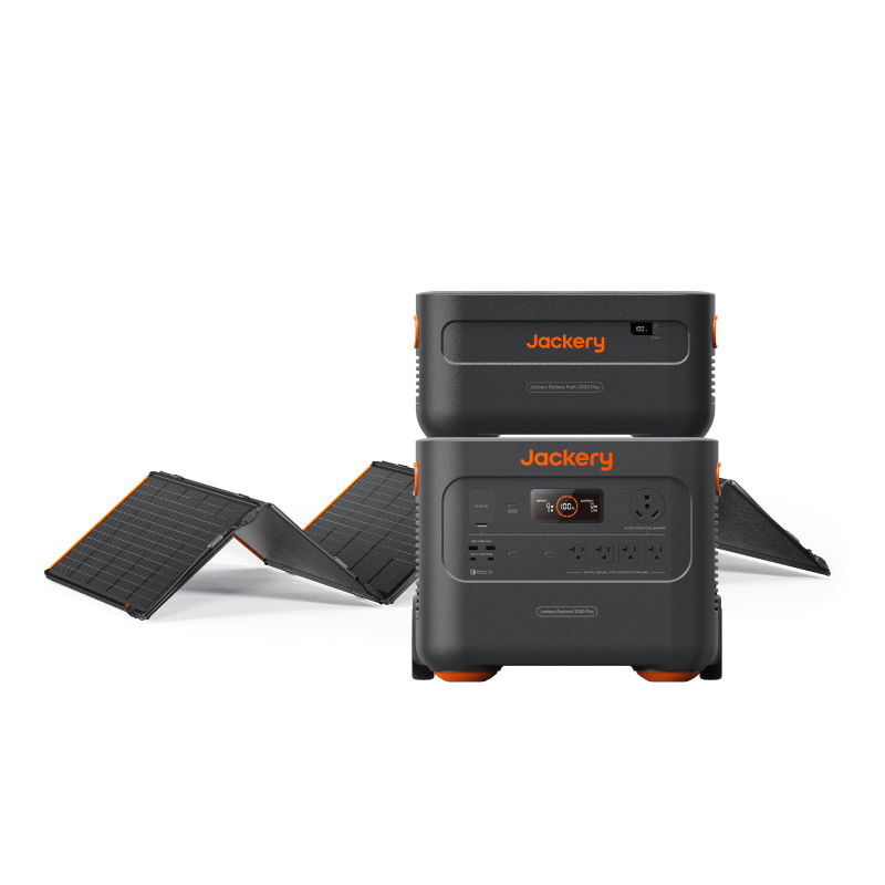 E2000Plus Bundle powering outdoor kitchen setup at tailgate party