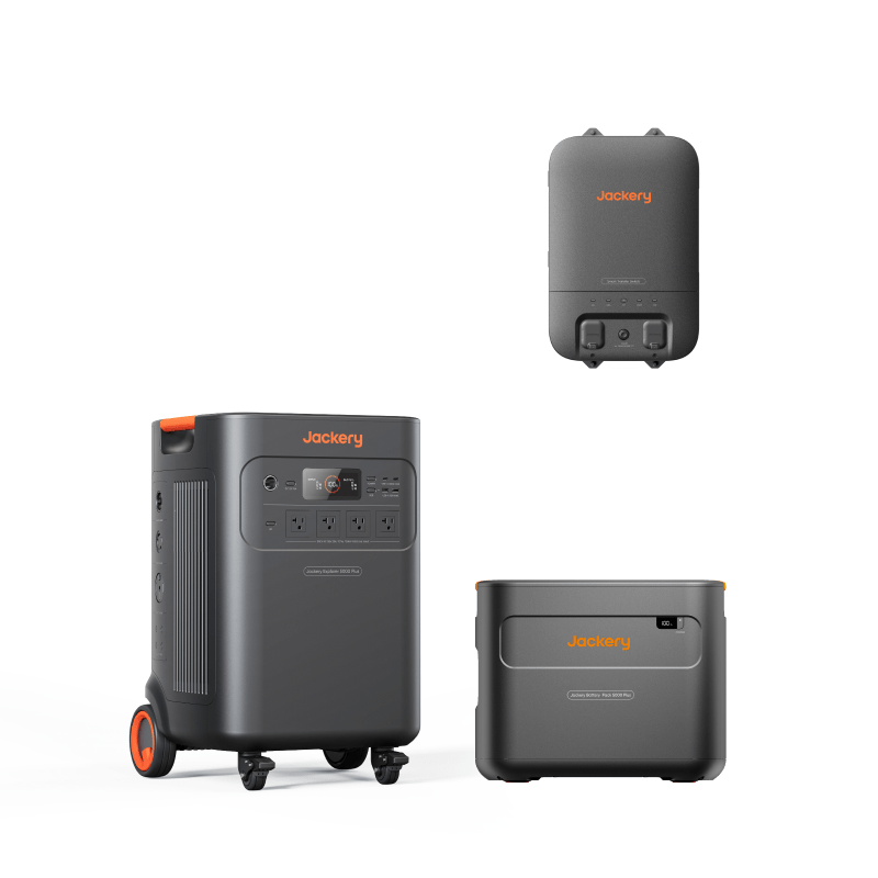 Jackery E5000Plus STS transfer switch component installation setup view