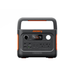A Jackery Explorer 500 portable power station with a handle, control panel, multiple ports and AC outlets, featuring orange accents—ideal for emergency backup—displayed against a white background.
