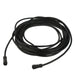 A long black Nature's Generator electrical cable, featuring connectors on both ends, is coiled in a loose loop against a white background.