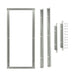 Nature's Generator metal door frame kit for flush mount use features a rectangular frame, four vertical metal pieces, and assorted bolts, washers, and nuts displayed on a white background.