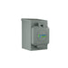 This gray 30 Amp Power Inlet Box by Nature's Generator features a hinged cover, the brand logo on the front, and a NEMA L14-30P generator inlet, shown against a plain white background.