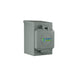 The Nature's Generator 50 Amp Generator Inlet Box is a gray, weatherproof outdoor electrical outlet with a hinged cover and the brand logo on the front, shown isolated on a white background.
