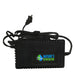 A black Nature's Generator power supply adapter with vented sides and attached cable, featuring a green and blue logo—ideal for maintaining your 12V battery.